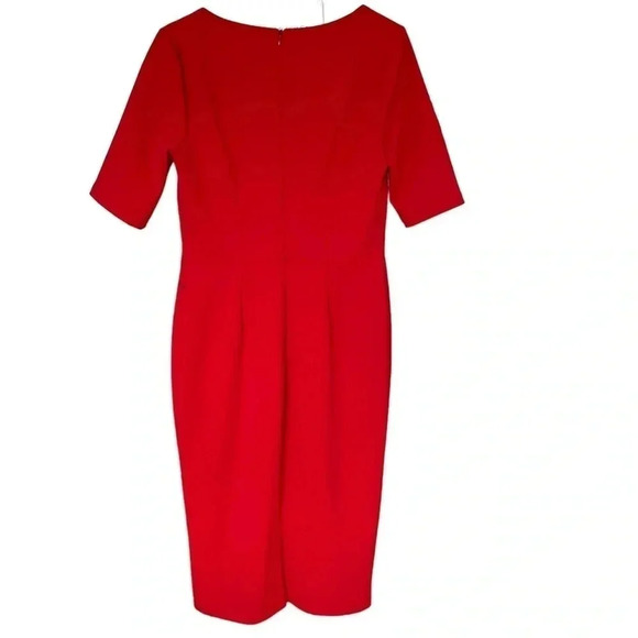 Maggy London Red Scoop Neck Sheath Dress NWOT Holiday Red - Picture 8 of 10